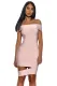 Peach Off The Shoulder Cut Out Bandage Dress