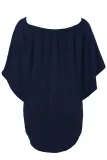 Multiple Dressing Layered Dark Blue Mini Dress