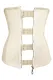 9 Steel Bones Zipper Hooks Beige Rubber Waist Trainer