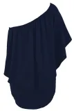 Multiple Dressing Layered Dark Blue Mini Dress