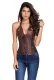 14 Steel Bone Steampunk Leather Corset with Thong