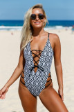 Show Your Geometric One Piece Swimsuit