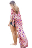 Gypsy Style Lavender Floral Beach Kimono