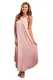 Pink Sexy Chic Sleeveless Asymmetric Trim Maxi Dress