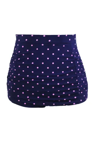 Polka Dot Print Retro High Waist Swim Bottom