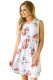White Lace Trim Floral Boho Dress