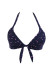 Polka Dot Print Retro Tie Front Bikini Top