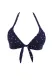 Polka Dot Print Retro Tie Front Bikini Top