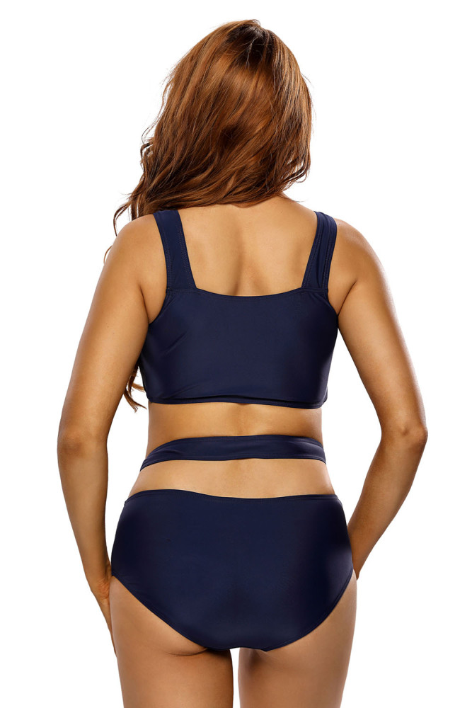 Brazil Royal Blue Multiway Strap High Waist Bikini