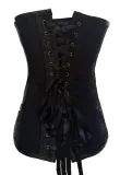 Black Zip Front Steampunk Corset with Thong