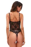 Black Lace Open Gusset Teddy Lingerie