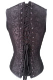 12 Steel Bone Double Buckle Straps Lace Up Corset