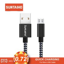 Micro USB Cable,Suntaiho 5V2.4A Nylon Braided Fast Charging Mobile Phone USB Charger Cable for Samsung/xiaomi/LG/Huawei/Meizu