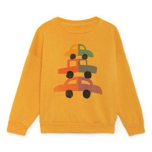 Toddler Girl Yellow Cars Long Sleeve Sweatshirt