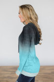 Green Ombre Kangroo Pocket Pullover Hoodies