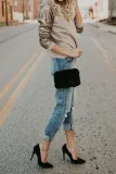 Apricot Gotta Have It Sequin Knit Top