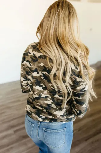 Camo Half Zip Hoodie