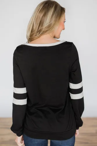 Black Addicted To You Long Sleeve Sweatshirts