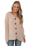Apricot Sweet Dream Thermal Knit Hoodie Outwear