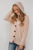Apricot Sweet Dream Thermal Knit Hoodie Outwear