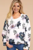 White Floral Print Rain Jacket
