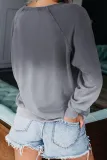 Gray Ombre Crewneck Long Sleeve Sweatshirt