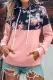 Pink Floral Pullover Hoodie