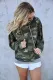 Green Camo Print Pullover Hoodie