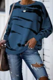 Blue Snow Tiger Tie Dye Pullover Sweatshirt