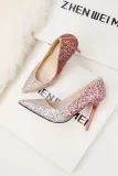 Asmxing Fashion Dress Sweet Elegant Stiletto Heeled Sandals