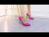 10CM Metal Hollow Suede Dress Wedding Party Elegant Heeled Sandals