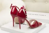 10CM Sexy Rivets Shallow Pointed Elegant Dress Heeled Sandals