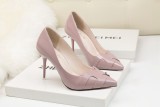 9.5CM Fashion Pointed Patent Leather H Shallow Dress Elegant Heeled