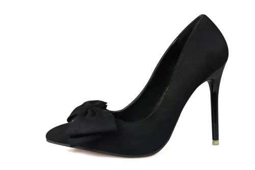 11CM Stylish Sweet Light Pointed Sexy Suede Dress Wedding Party Elegant Heeled Sandals