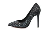 11CM Stylish Sweet Elegant Light Pointed Diamond Drill Rhinestone Wedding Sandals