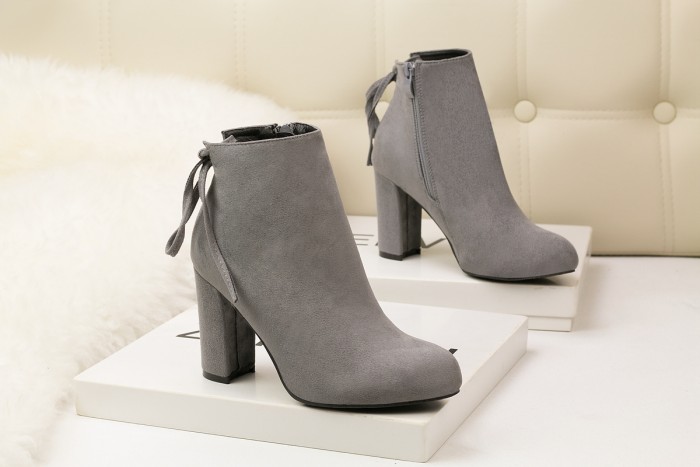 9CM Thick High Heel Suede Fringed Sexy Wedding Party Booties