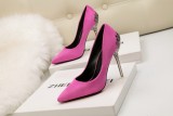 10CM Metal Hollow Suede Dress Wedding Party Elegant Heeled Sandals