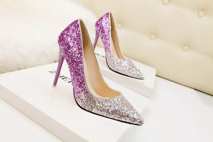 Asmxing Fashion Dress Sweet Elegant Stiletto Heeled Sandals