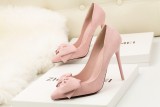 11CM Stylish Sweet Light Pointed Sexy Suede Dress Wedding Party Elegant Heeled Sandals