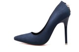 Asmxing 11CM Suede Shallow Pointed D buckle Dress Wedding Party Elegant Heeled Sandals