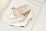 9.5CM Fashion Pointed Patent Leather H Shallow Dress Elegant Heeled
