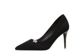 9CM Fashion Pointed Bow Rhinestone Sexy Stiletto Wedding Party Sandals