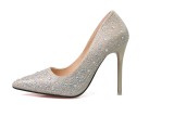 11CM Stylish Sweet Elegant Light Pointed Diamond Drill Rhinestone Wedding Sandals