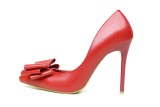 10.5CM Stylish Delicate Sweet Bow Shallow Pointed Sidecut Hollow Dress Elegant Heeled Sandals