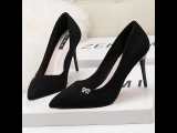 9CM Fashion Pointed Bow Rhinestone Sexy Stiletto Wedding Party Sandals