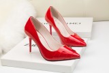 9.5CM Fashion Pointed Patent Leather H Shallow Dress Elegant Heeled