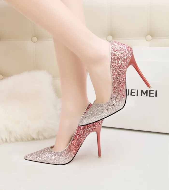 Asmxing Fashion Dress Sweet Elegant Stiletto Heeled Sandals
