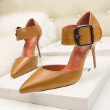 Asmxing 9CM Sexy Shallow Straps Pointed Hollow High Stiletto Dress Wedding Party Elegant Heeled Sandals