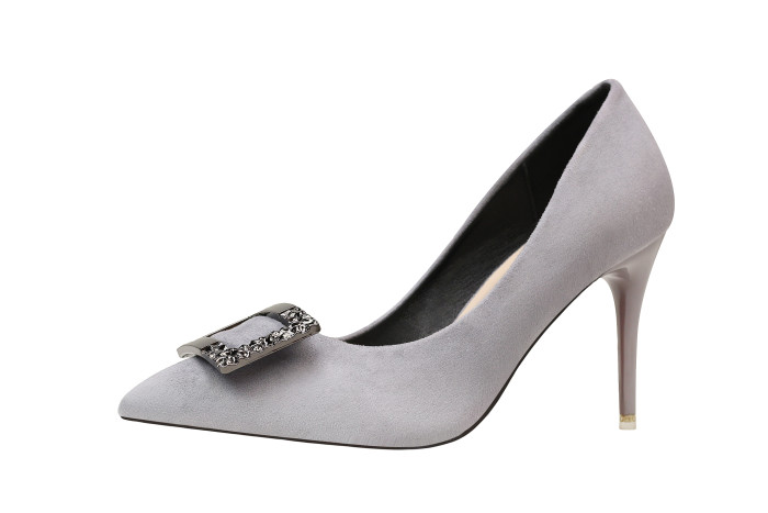 9CM Minimalist Shallow Pointed Square Buckle Sexy Stiletto Wedding Party Sandals