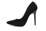 Asmxing 11CM Suede Shallow Pointed D buckle Dress Wedding Party Elegant Heeled Sandals
